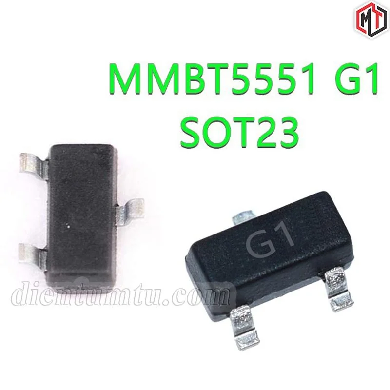 Transistor G1 MMBT5551 2N5551 5551 SOT23-3 SMD NPN 0.6A 160V (SMD Dán - SOT23 ) - Linh Kiện bán dẫn