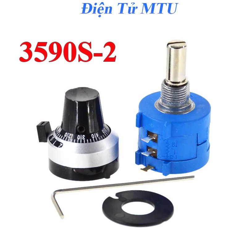 Chiết áp đơn 3590S 2W xoay nhiều vòng 100R - 100K chất lượng tốt